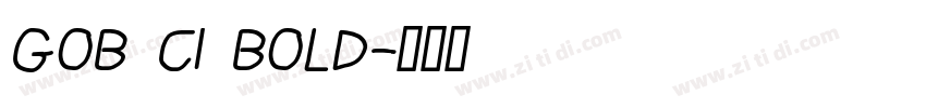 GOB CI BOLD字体转换
